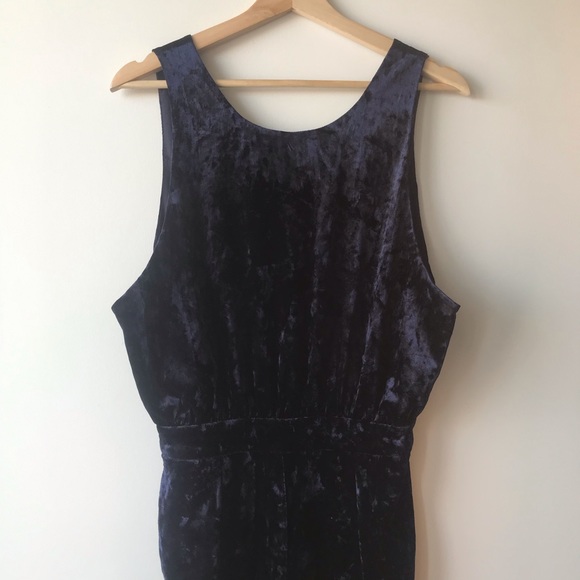 Amazing Full Length Velvet Jumpsuit With Open Back Backless Size S - Picture 2 of 7